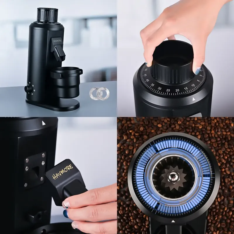 Coffee Grinder Burr Flat - HAVMORE Automatic Stainless Steel 80MM Flat