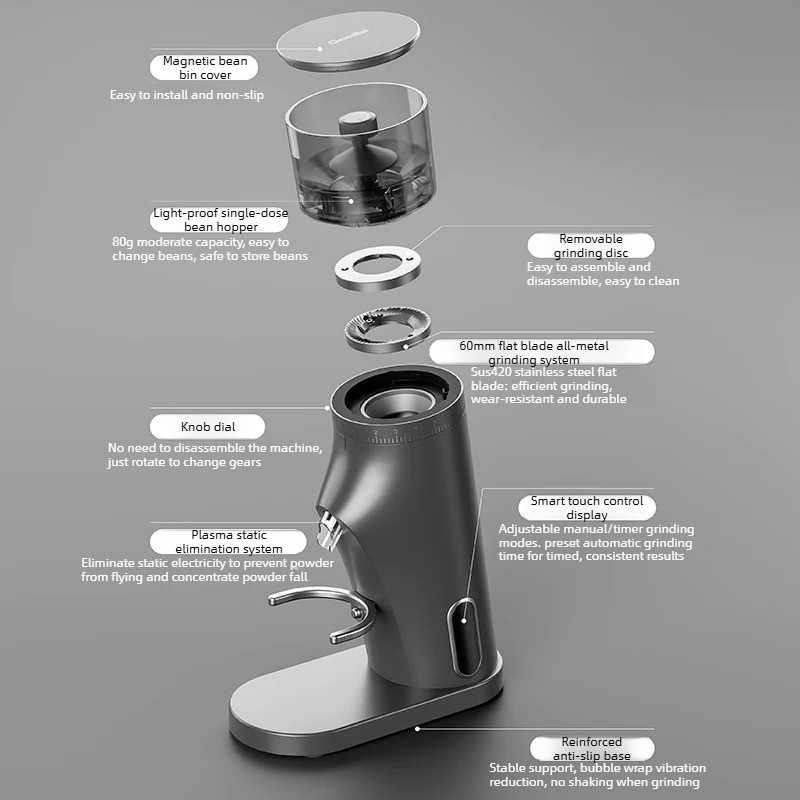 Gemilai 9010C 220V 150W Electr - Coffee Grinder Burr Flat ulasan dan harga