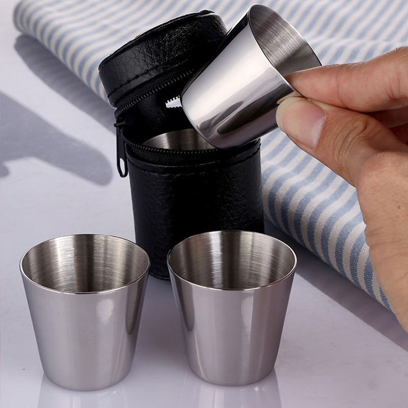4/6Pcs Stainless Steel Cups Mi - Espresso Shot Glass ulasan dan harga