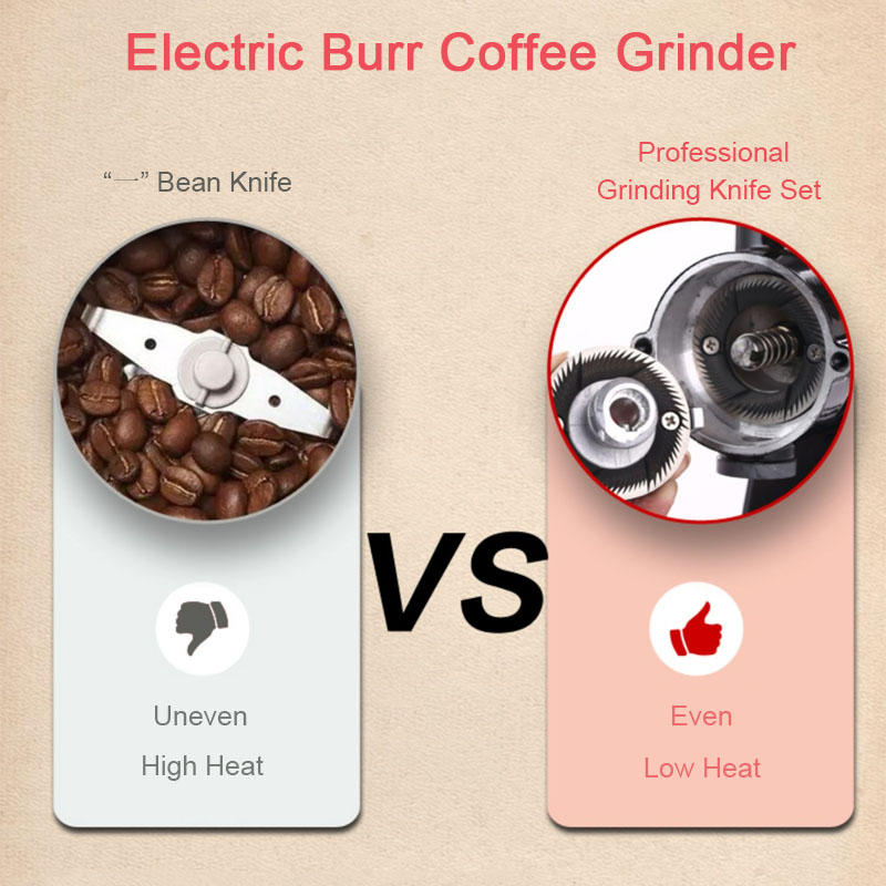 Professional Electric Coffee B - Coffee Grinder Burr Flat ulasan dan harga