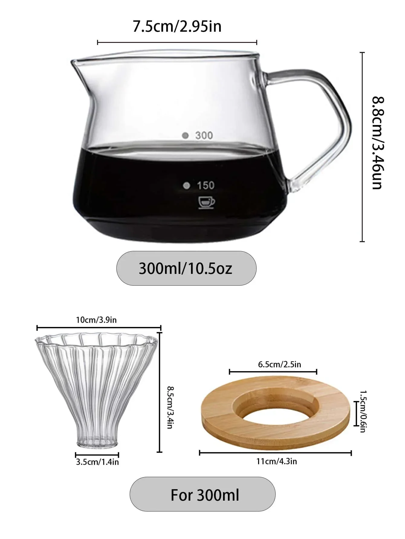 Punana 600ml Pour Over Coffee  - Coffee Equipment Pour Over ulasan dan harga